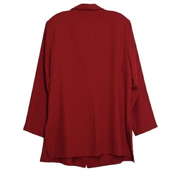 Studio C Vintage Classic Collection Red Long Sleeve Button Up Blouse Size 16 - Picture 2 of 6
